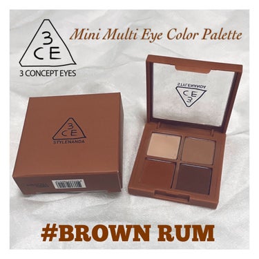 3CE MINI MULTI EYE COLOR PALETTE #BROWN RUM/3CE/アイシャドウパレットを使ったクチコミ（1枚目）