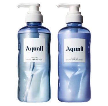 Aquall モイスチャーダメージケア シャンプー/トリートメントのクチコミ「YOLUと同じI-neの新ブランドで
気になっていたので使ってみました🫧

◎シャンプー
比較.....」（1枚目）