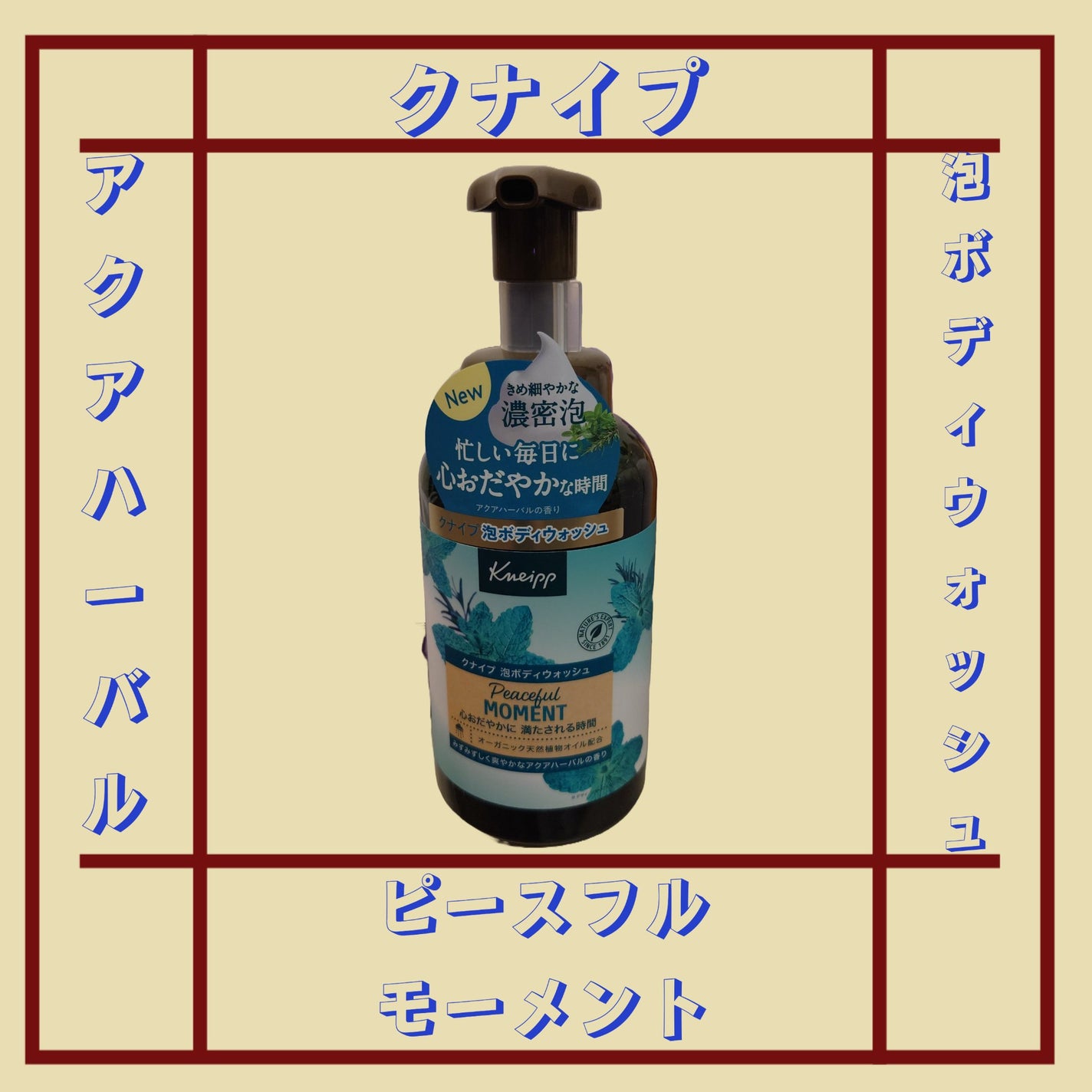 クナイプ 泡ボディウォッシュ ピースフルモーメント アクアハーバルの香り/クナイプ/ボディソープを使ったクチコミ(1枚目)