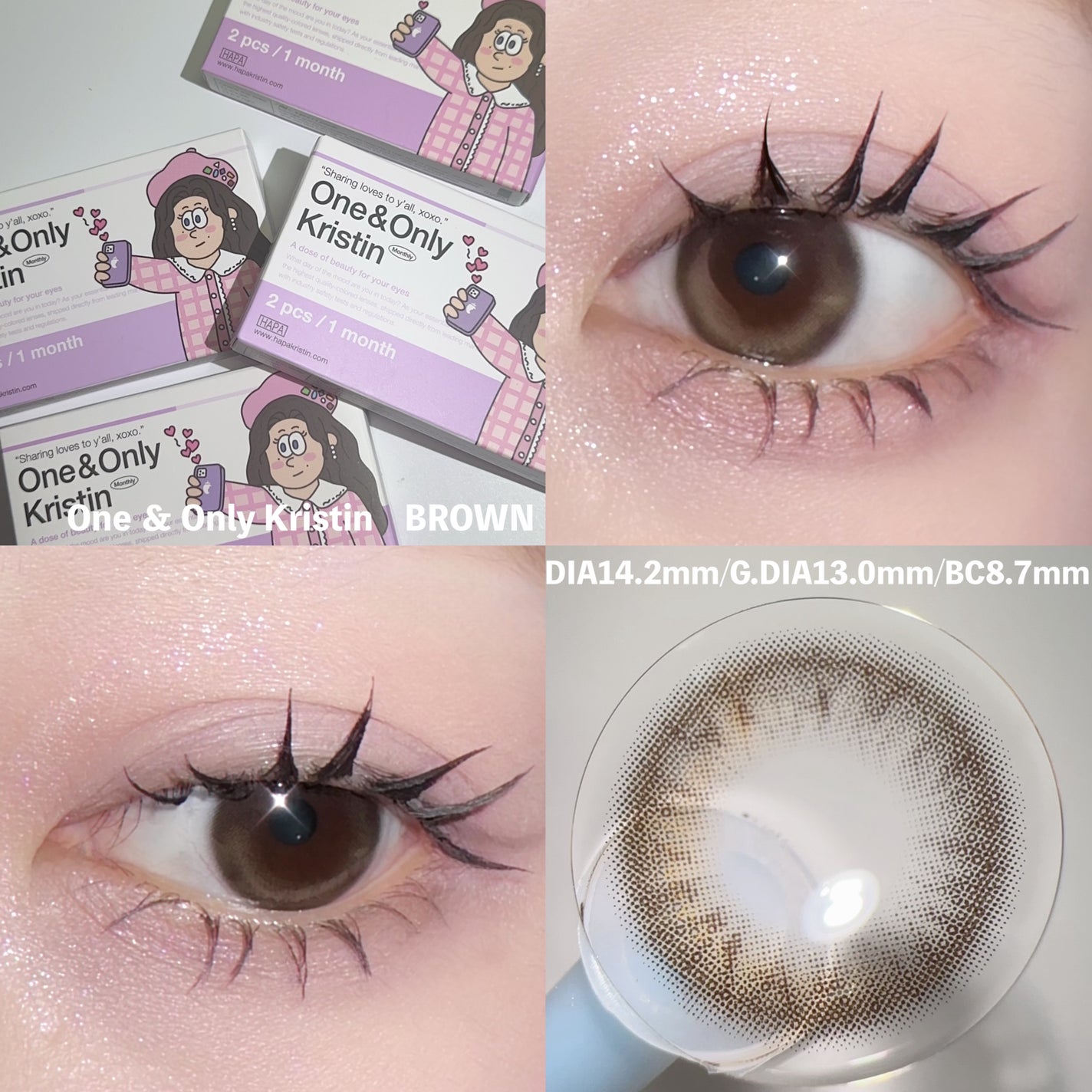 One & Only Kristin/Hapa kristin/カラーコンタクトレンズを使ったクチコミ(4枚目)