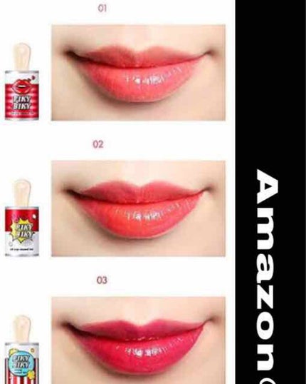 ピキビキ アートポップ エナメル ティント/TONYMOLY/リップティントを使ったクチコミ(2枚目)