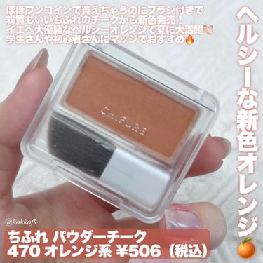 ちふれ リップスティック Yのクチコミ「\ 新作ワンコインで買えるオレンジコスメ🍊 /


〻 ちふれ
────────────
パウ.....」（2枚目）