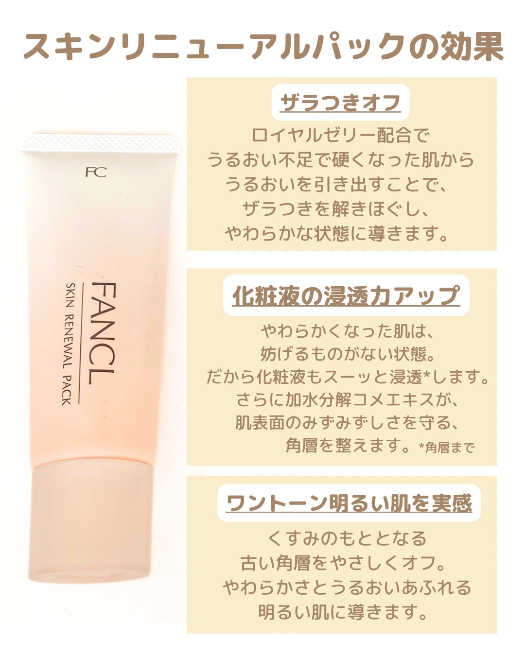 スキン リニューアルパック/ファンケル/洗い流すパック・マスクを使ったクチコミ(3枚目)