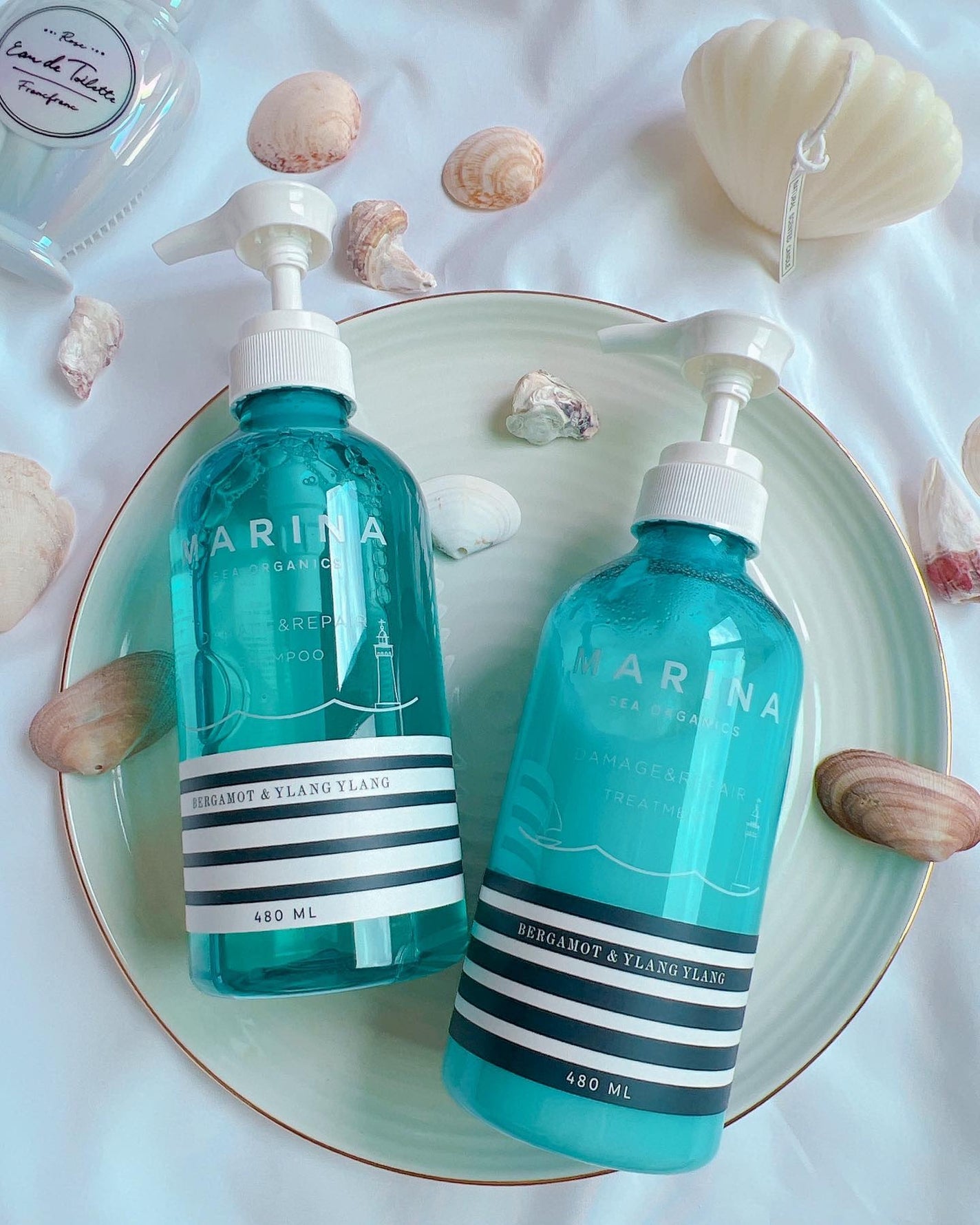 ダメージリペアシャンプー&トリートメント/マリーナシーオーガニック/市販シャンプーを使ったクチコミ(7枚目)