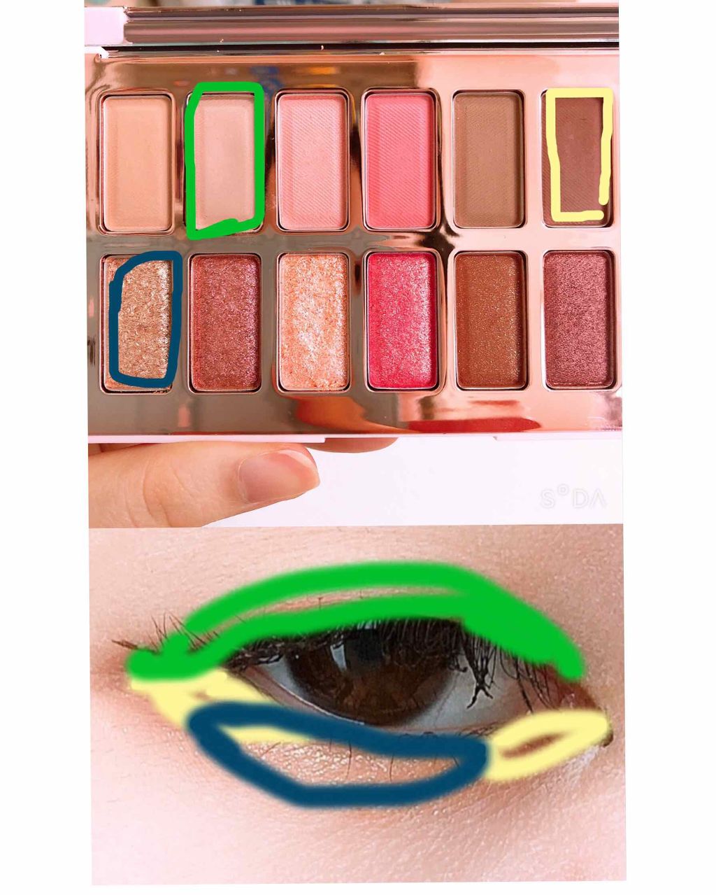 バレンタインボックス3ローズモーメント/VAVI MELLO/アイシャドウパレットを使ったクチコミ（3枚目）