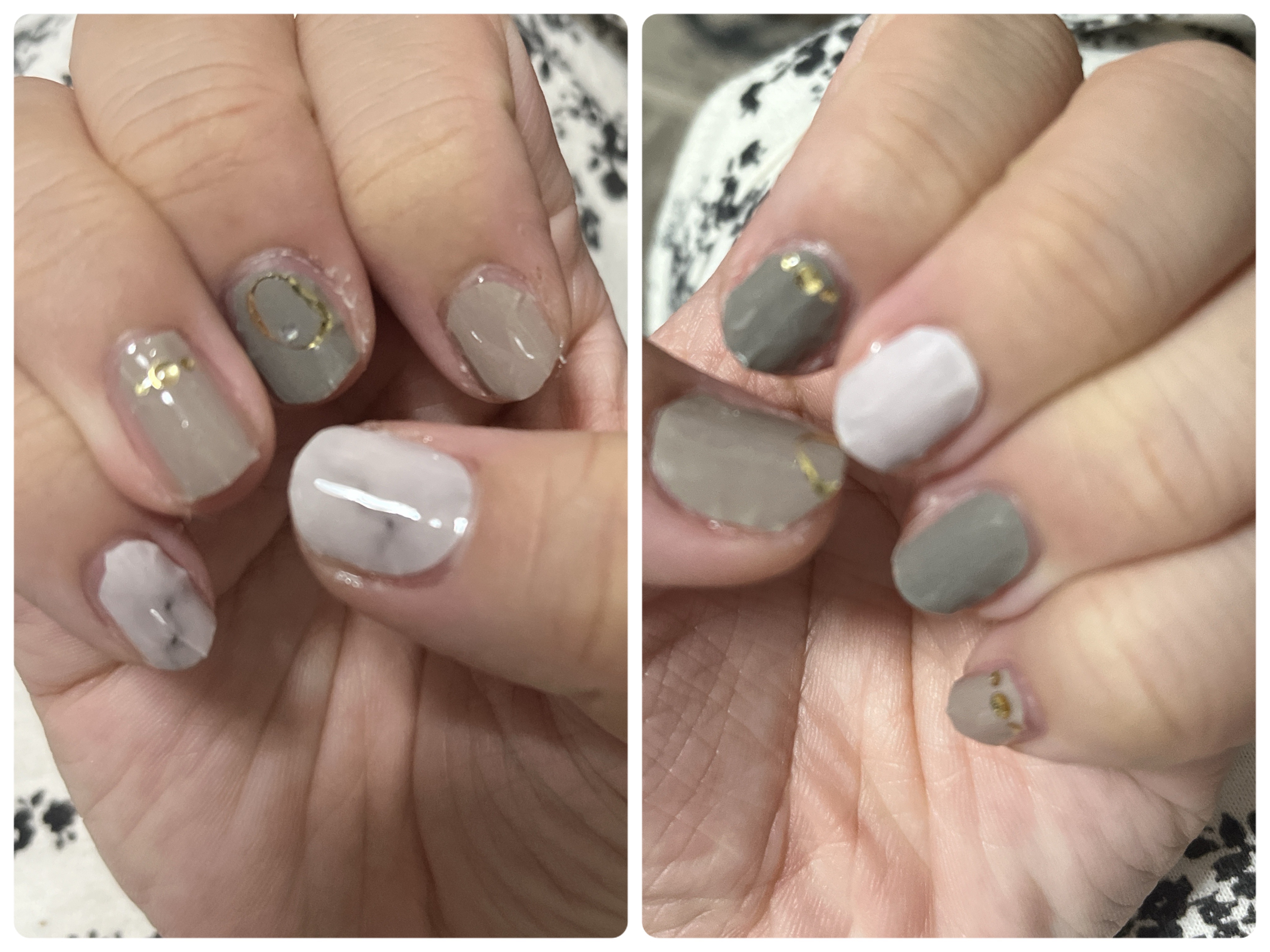 貼るジェルネイル/セリア/ネイルシールを使ったクチコミ（1枚目）