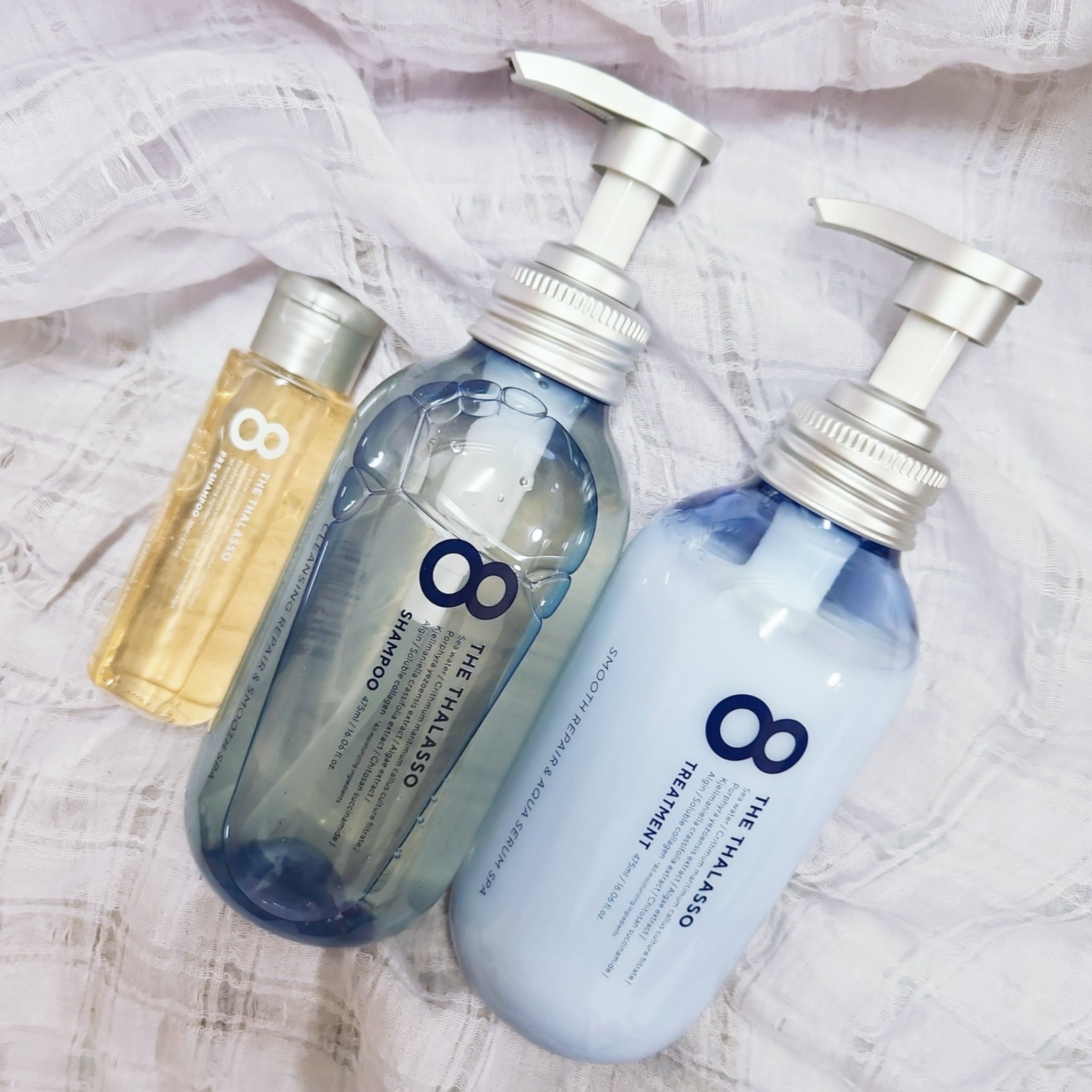 スムースシャンプー＆スムーストリートメント ミニプレシャンプー付き スパ限定キット スムースシャンプー＆スムーストリートメント ミニプレシャンプー付き スパ限定キット（2021）/エイトザタラソ/その他キットセットを使ったクチコミ（2枚目）