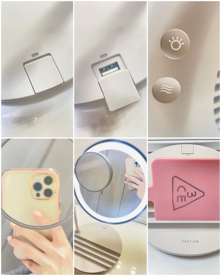 充電式LEDファンミラー/FESTINO/その他化粧小物を使ったクチコミ(2枚目)