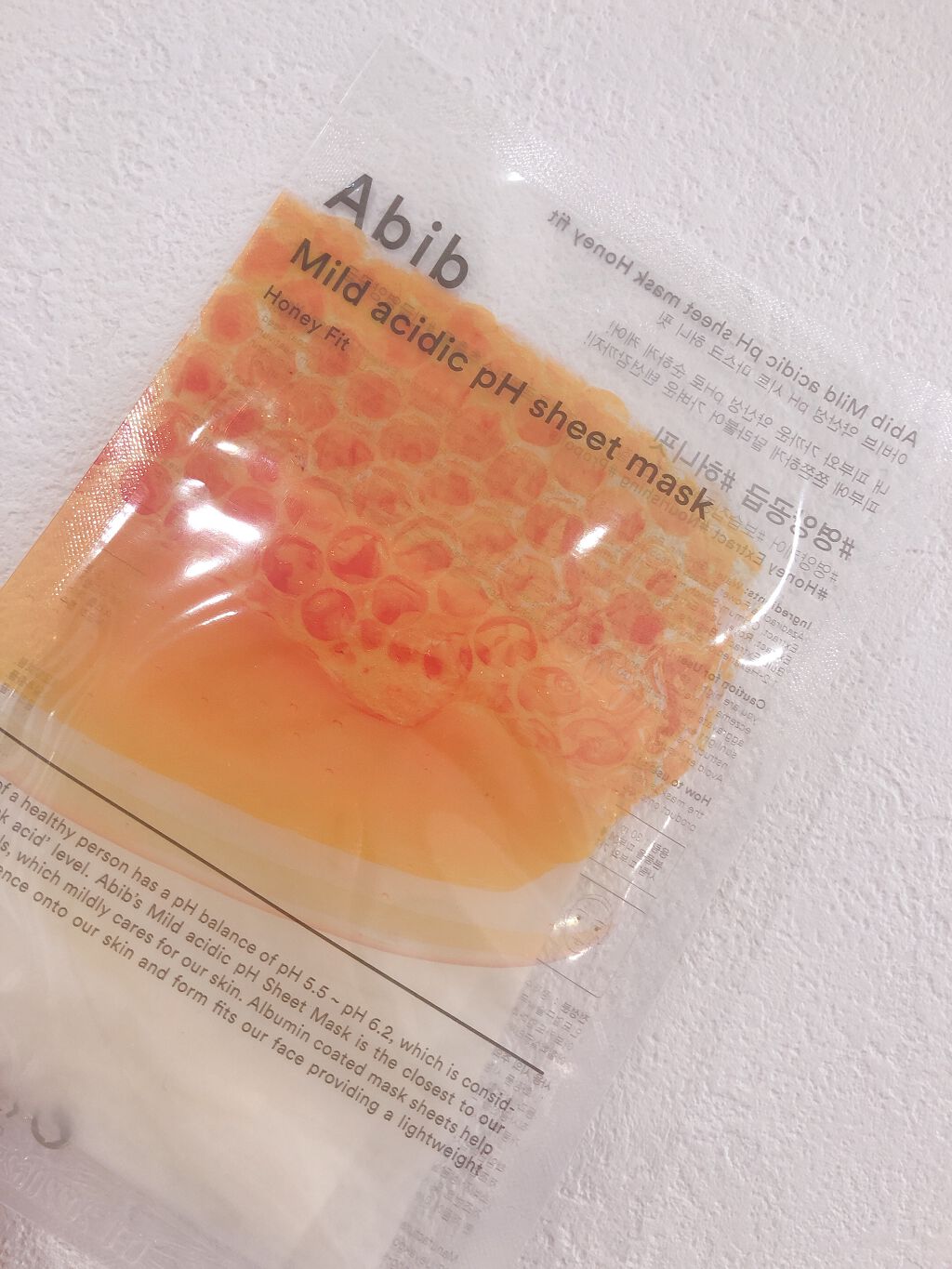 弱酸性pHシートマスク ハニーフィット/Abib /シートマスク・パックを使ったクチコミ（1枚目）