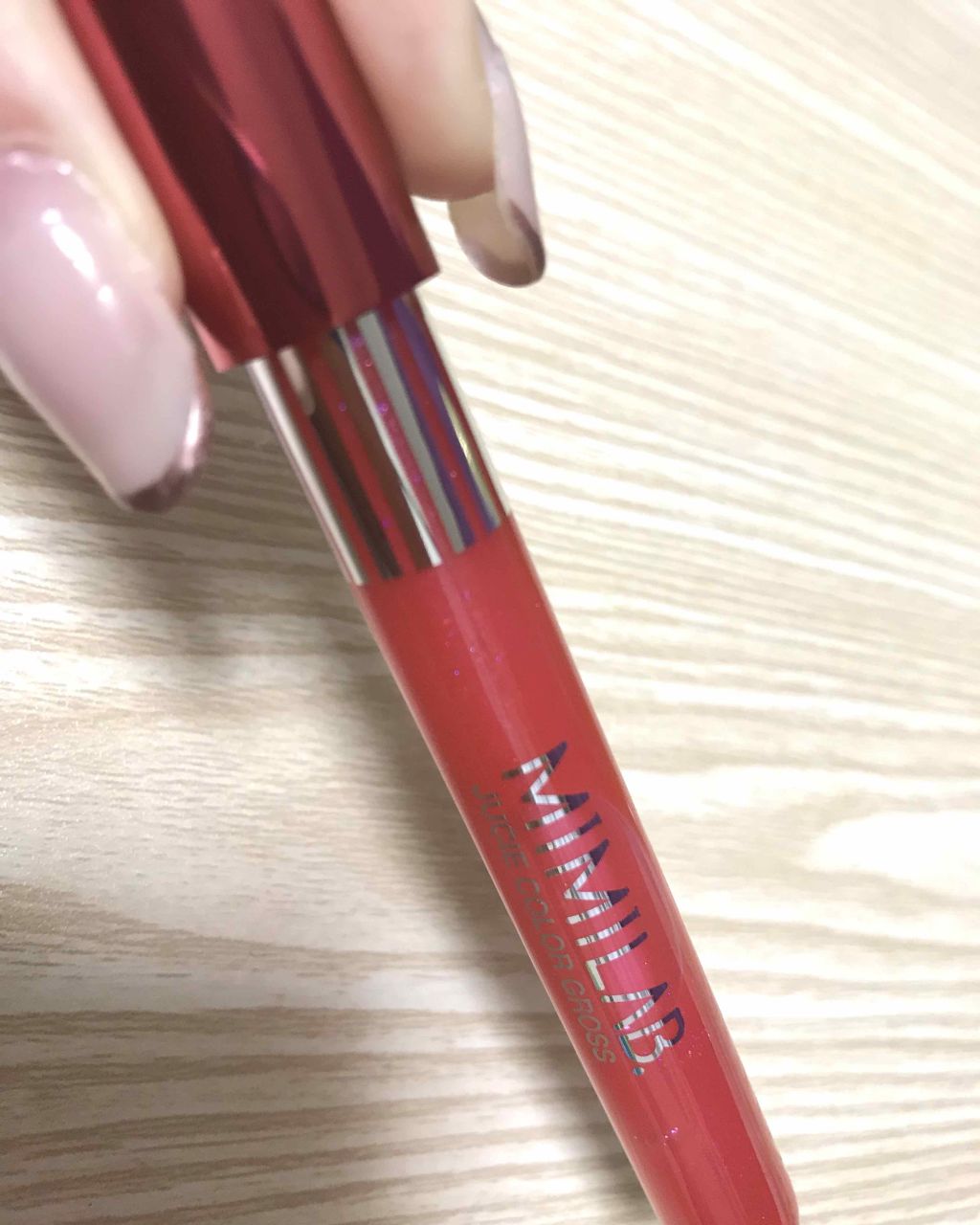 ジューシーポップカラーグロス ストロベリーソーダレッド/ミミラボ/リップグロスを使ったクチコミ(2枚目)