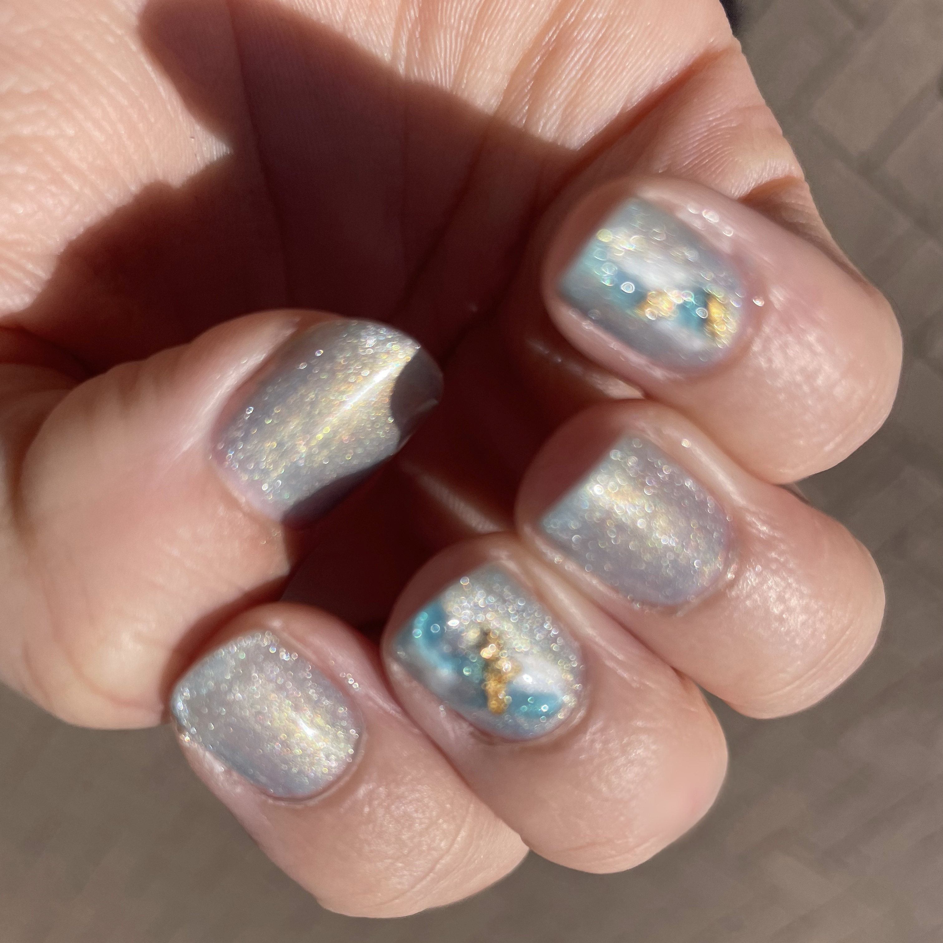 ノンワイプトップコート/セリア/ジェルネイルを使ったクチコミ（2枚目）