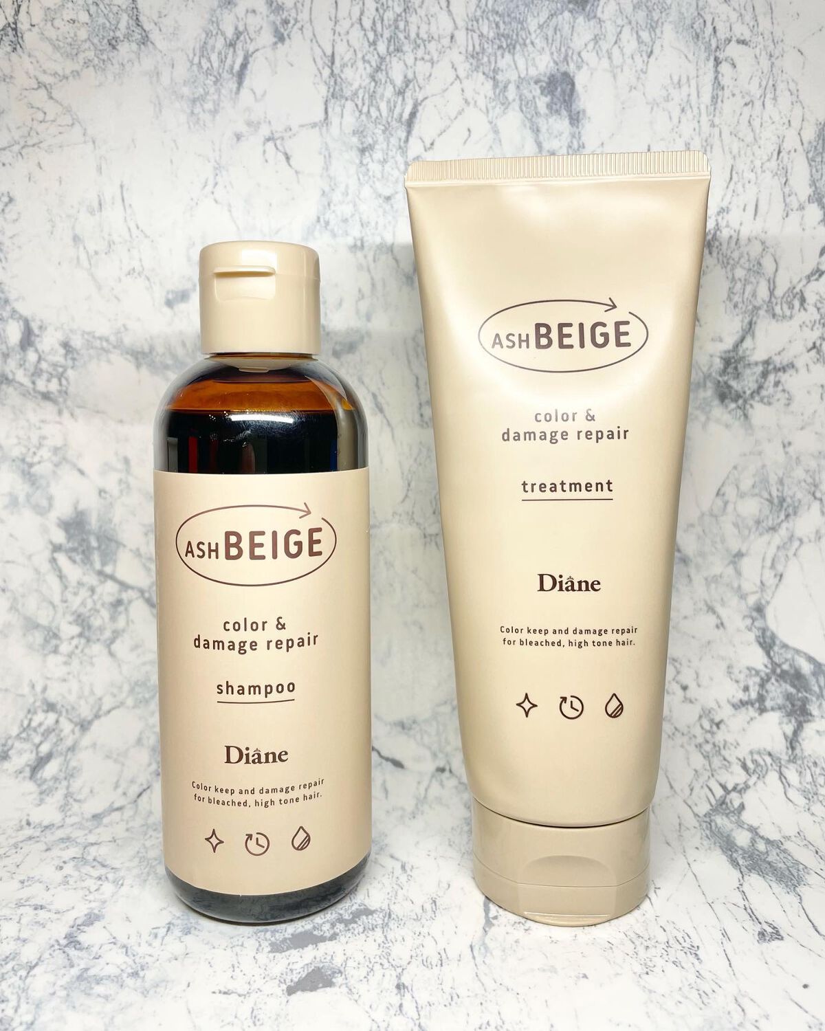 カラーシャンプー＆トリートメント トリートメント アッシュベージュ/ダイアン/市販シャンプーを使ったクチコミ（1枚目）