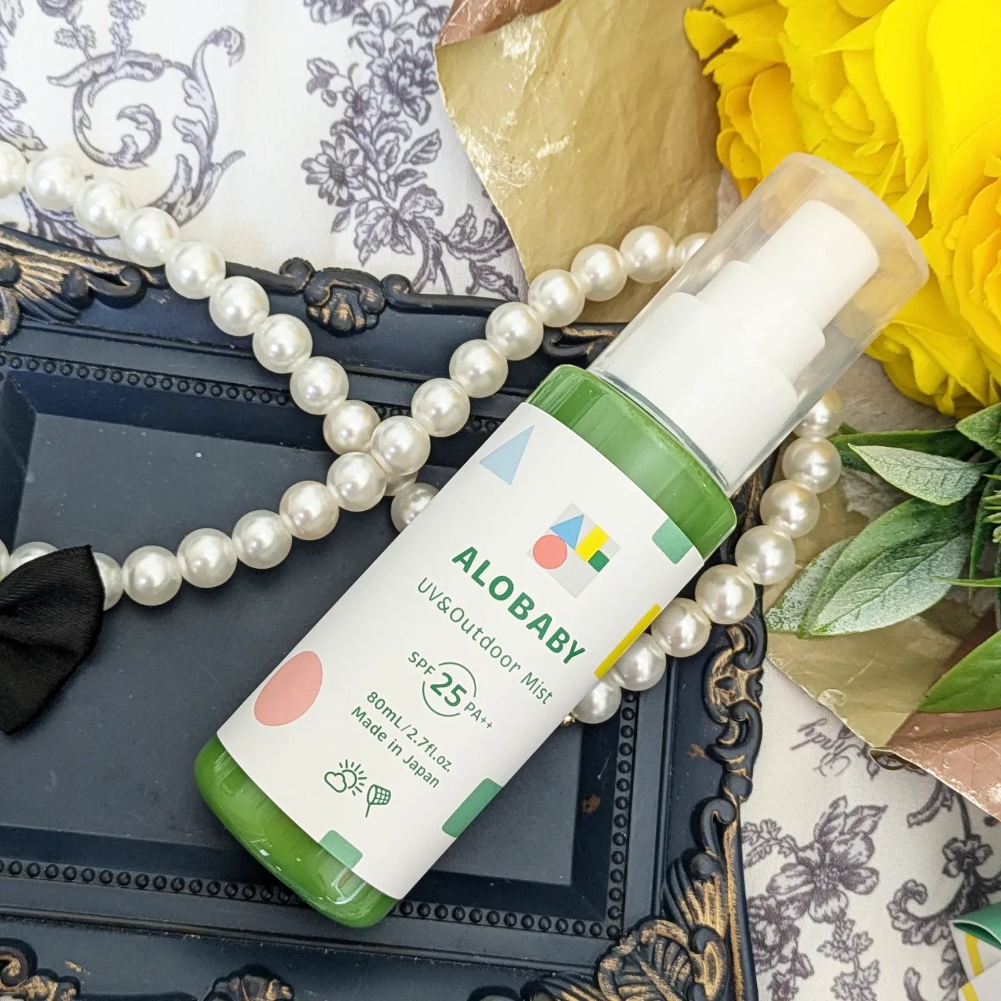 ALOBABY UV＆アウトドアミストのクチコミ「アロベビー様の
UV＆アウトドアミスト（日焼け止め）
 SPF25 PA++　をお試しさせて頂.....」（2枚目）