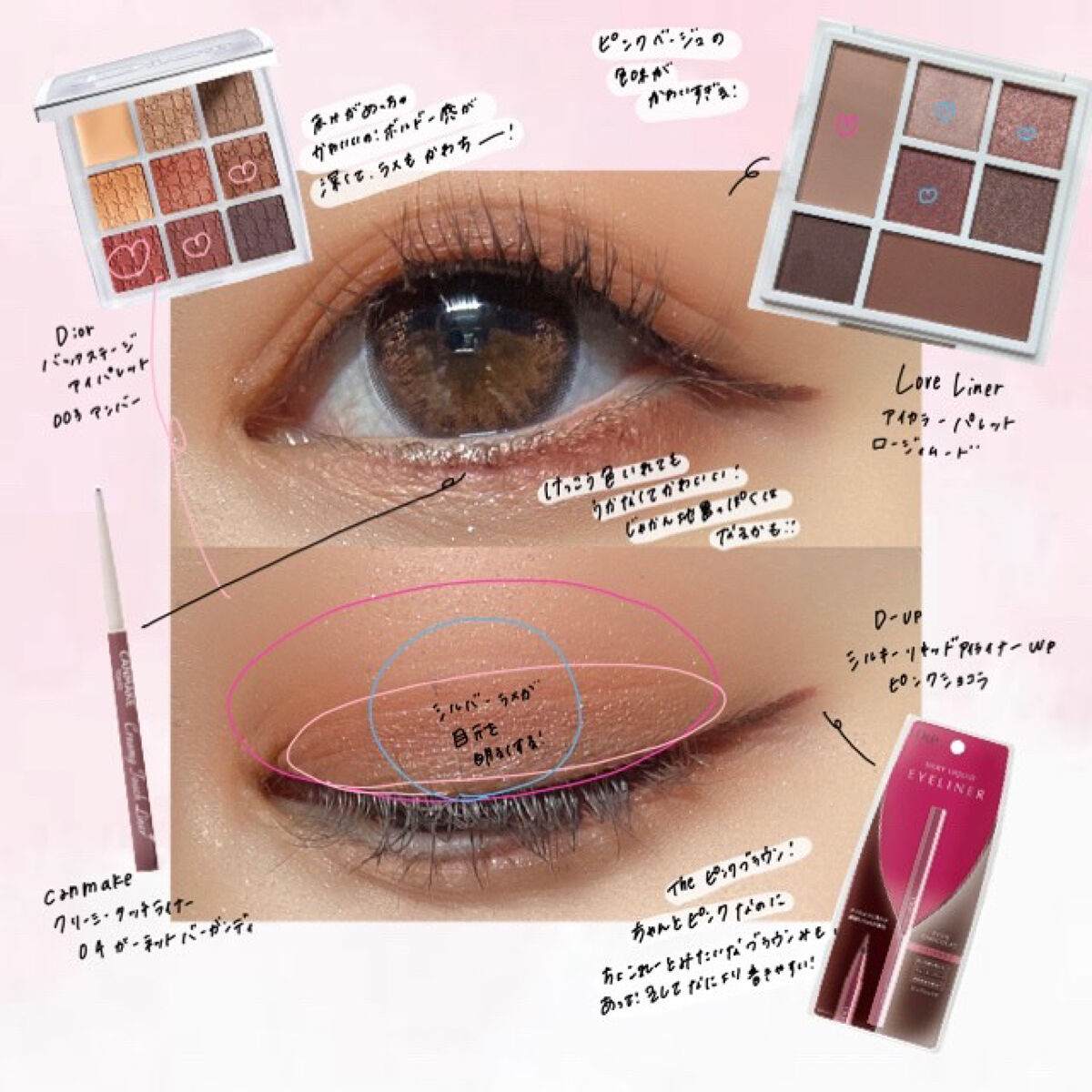 ラブ・ライナー ドラマティックガーデンコレクション カラーパレット ＜アイシャドウ＞ ロージィムード/ラブ・ライナー/アイシャドウパレットを使ったクチコミ（2枚目）