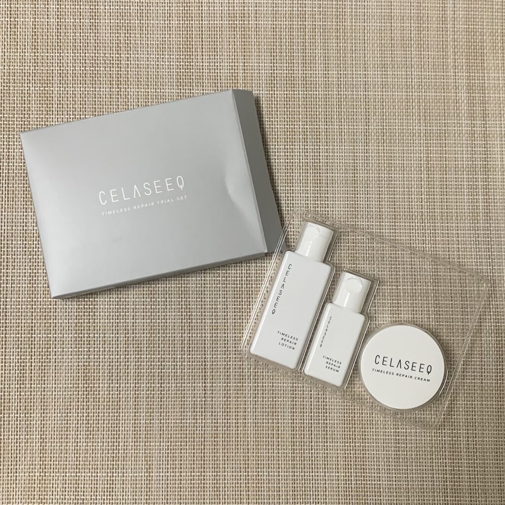 タイムレスリペア 未来肌おためしセット/CELASEEQ/スキンケアキットを使ったクチコミ（1枚目）