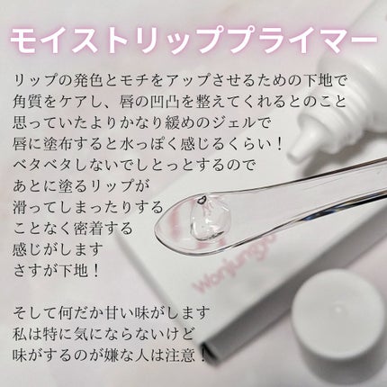 ウォンジョンヨ モイストリッププライマー /Wonjungyo/リップオイルを使ったクチコミ(3枚目)