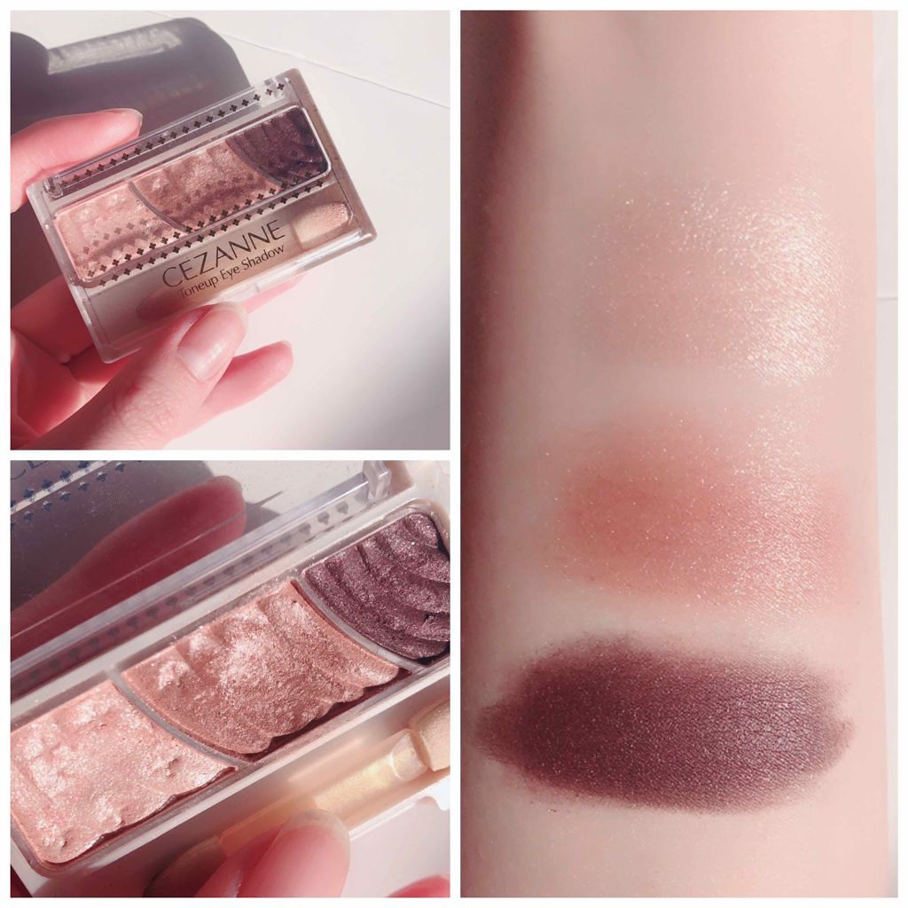 トーンアップアイシャドウ/CEZANNE/アイシャドウパレットを使ったクチコミ（2枚目）