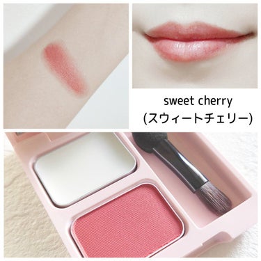 マットリップパウダー sweet cherry(スウィートチェリー)/WHOMEE/口紅を使ったクチコミ（2枚目）