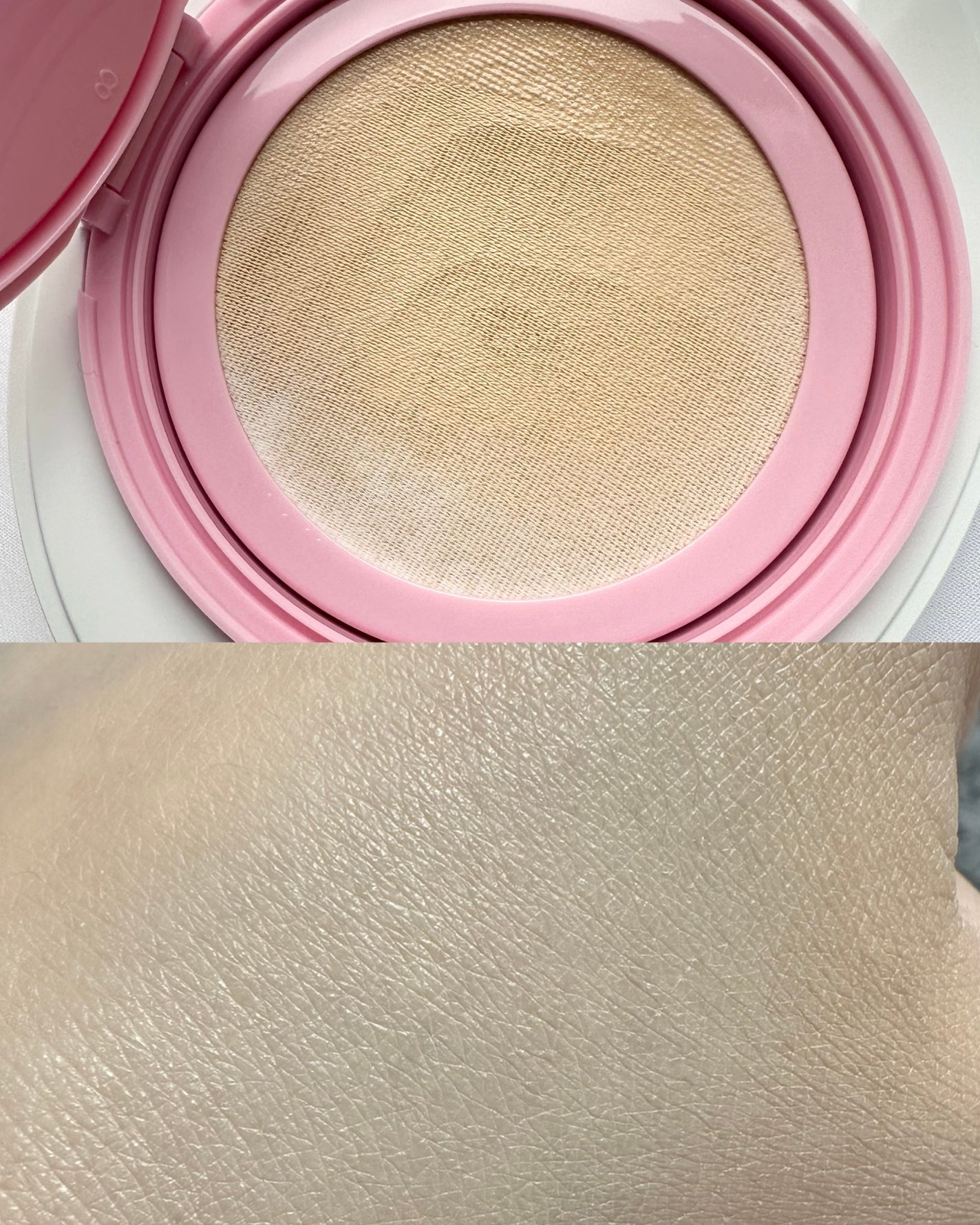 デューイーメッシュファンデーション/ASUNE /クッションファンデーションを使ったクチコミ(3枚目)