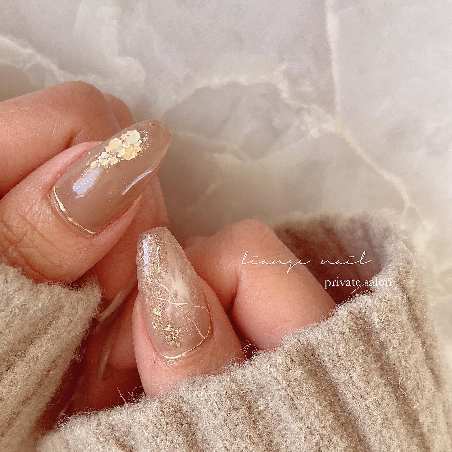 #リアンジェネイル,#柏ネイル,#ネイル,#ニュアンスネイル,#大人ニュアンスネイル,#冬ネイル,#ミラーネイル,#天然石ネイルのネイルデザイン