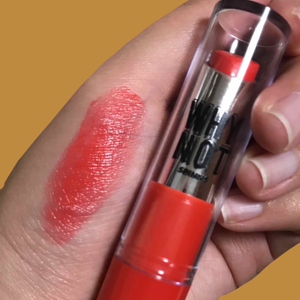 WHY NOT SPINNS リップスティック オレンジ/DAISO/口紅を使ったクチコミ（2枚目）