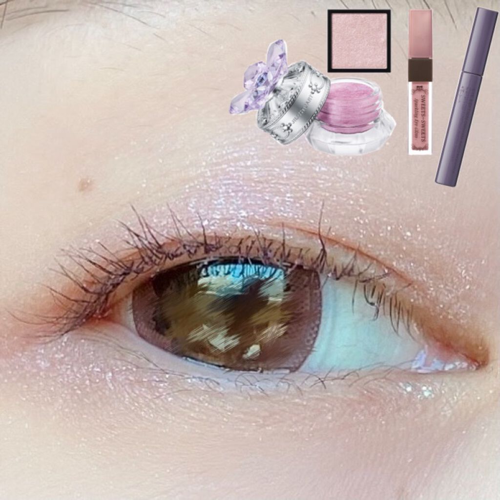 スパークリングアイグロス/スウィーツ スウィーツ/リキッドアイシャドウを使ったクチコミ（1枚目）