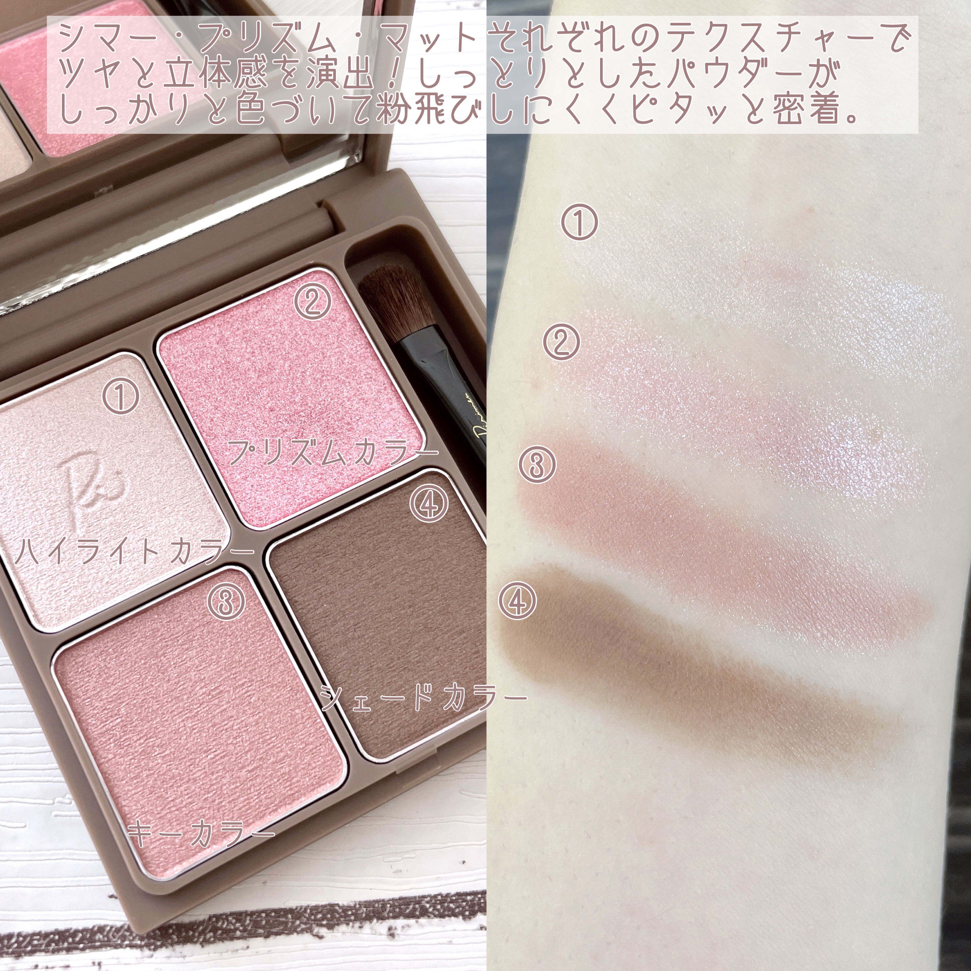 インザミラーアイパレット/Ririmew/アイシャドウパレットを使ったクチコミ（3枚目）