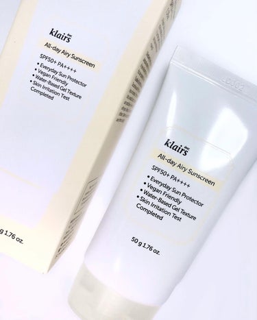 Klairs All-day エアリーサンスクリーン50gのクチコミ「Klairs 𓆸 
All-day Airy Sunscreen 𓆸 

クレアスから待望の日.....」（1枚目）