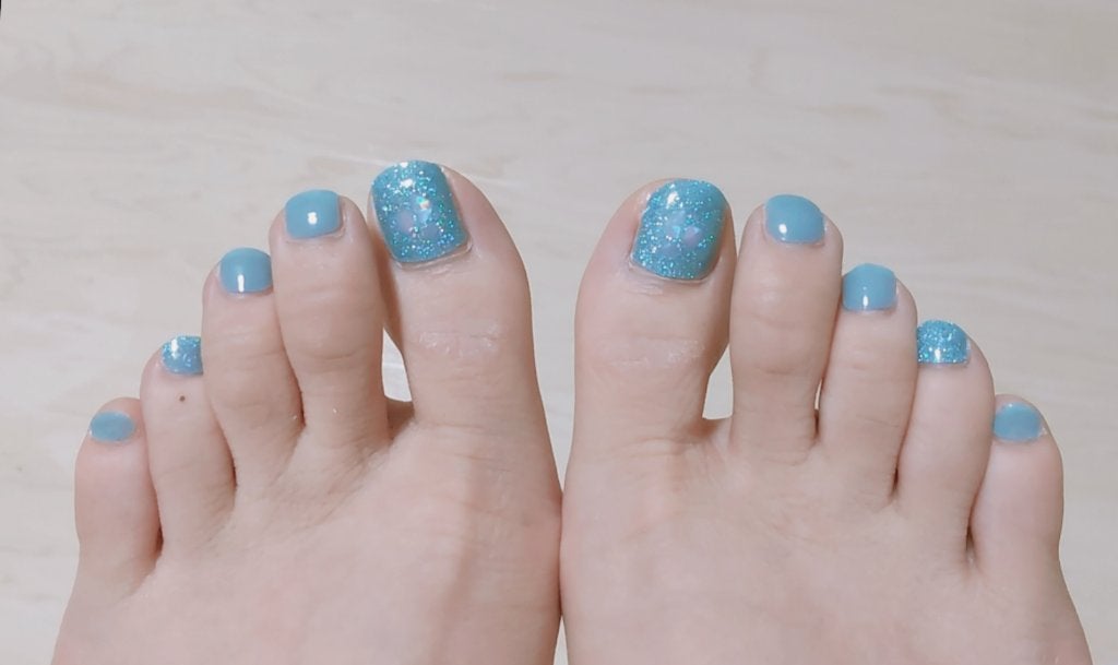 ジェルネイルシール(フット)/DAISO/ネイルシールを使ったクチコミ(1枚目)