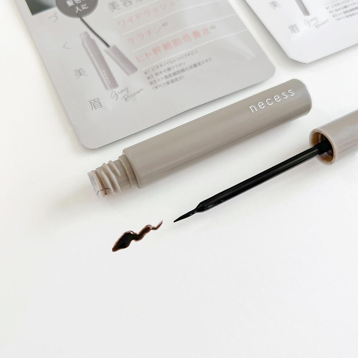 necess まゆ書き足し美容液ティント /コジット/眉ティントを使ったクチコミ(4枚目)