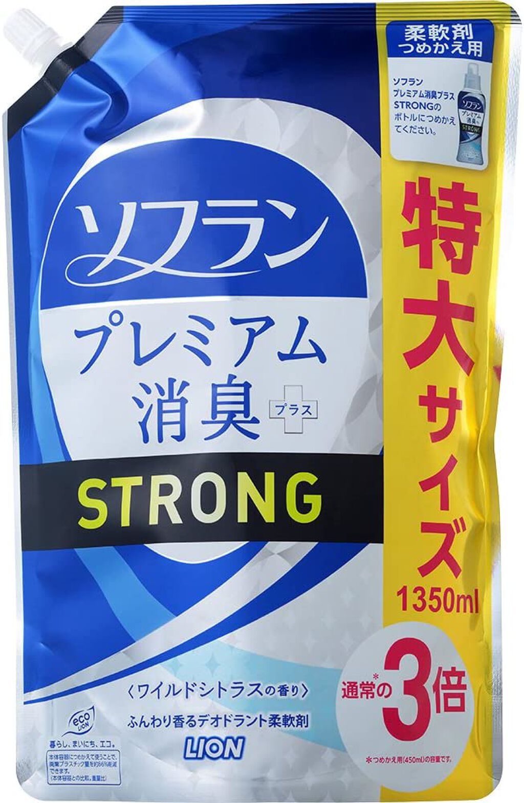 ソフラン プレミアム消臭プラス STRONG つめかえ用1350ml