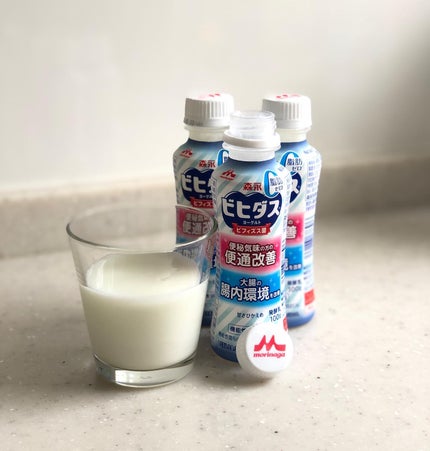 ビヒダス ヨーグルト 便通改善 脂肪ゼロ ドリンクタイプ/森永乳業/飲むヨーグルトを使ったクチコミ(4枚目)