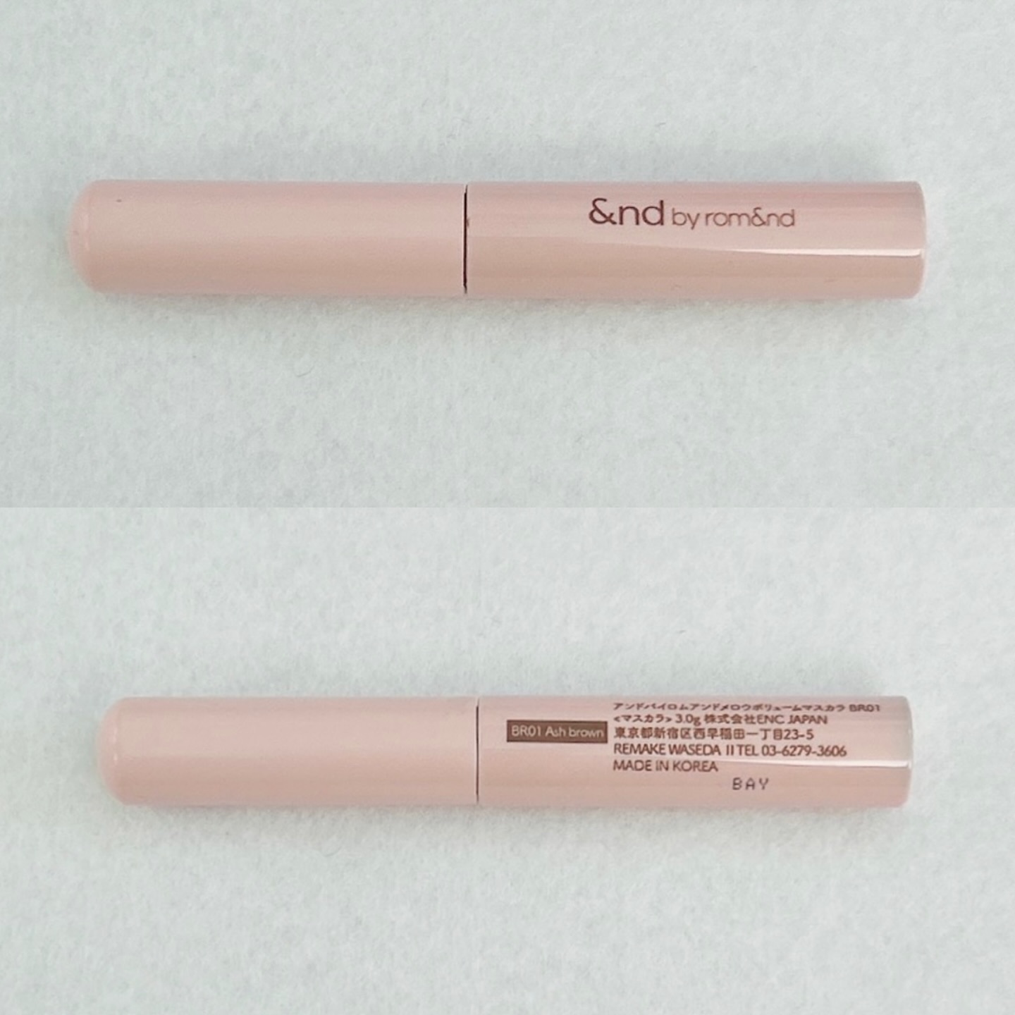 メロウボリュームマスカラ BR01 アッシュブラウン/&nd by rom&nd/マスカラを使ったクチコミ（2枚目）