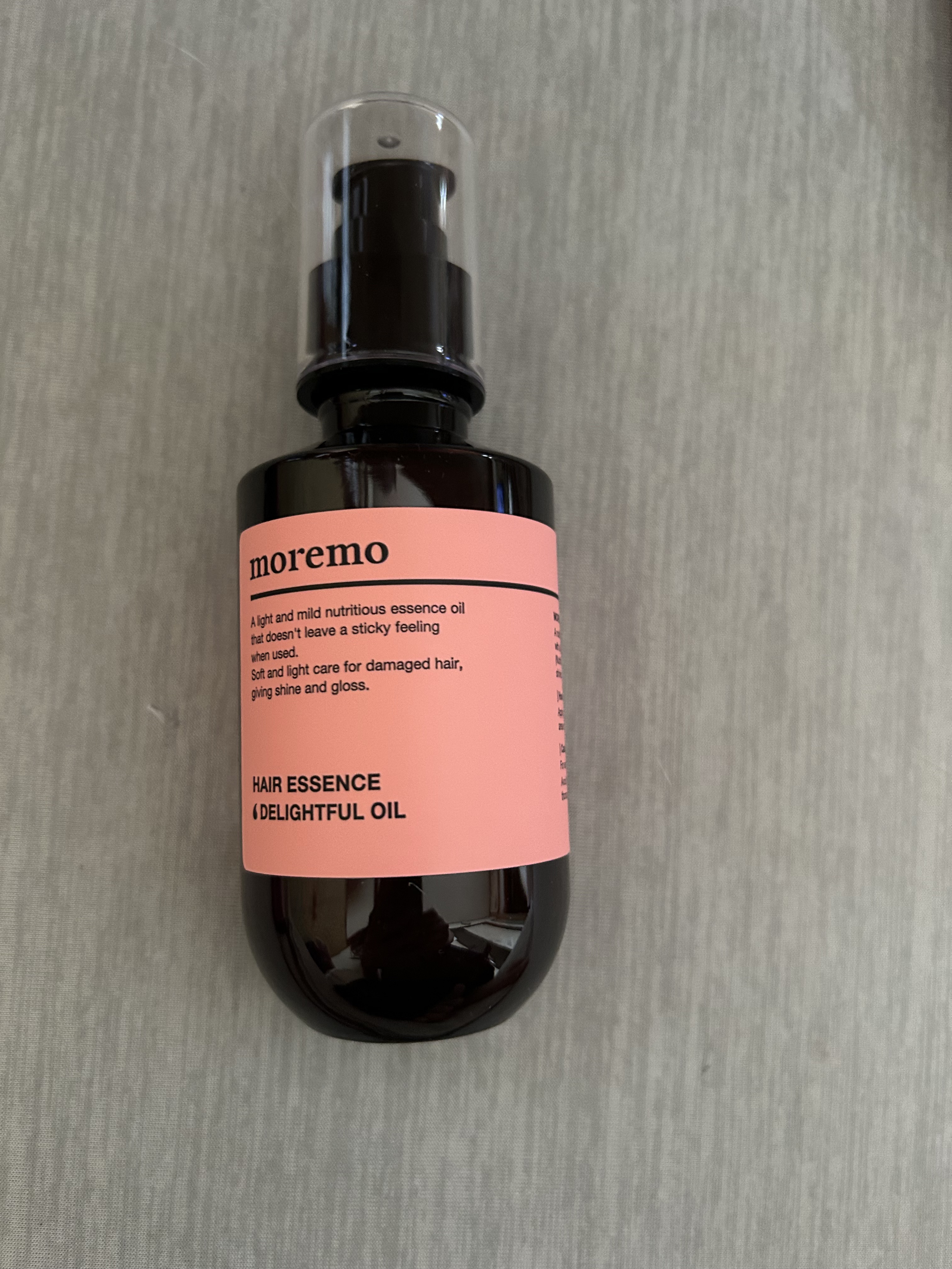 moremo
ヘアエッセンス ディライトフルオイル150ml

ちょっと匂いが気になる気もするけどいい感じ
サラサラになるから使う
Qoo10メガ割で150ミリで1800円ちょっとでした

#moremo 