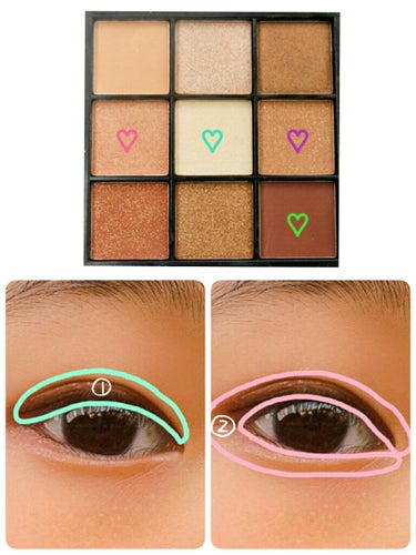 UR GLAM　BLOOMING EYE COLOR PALETTE/U R GLAM/パウダーアイシャドウを使ったクチコミ（3枚目）