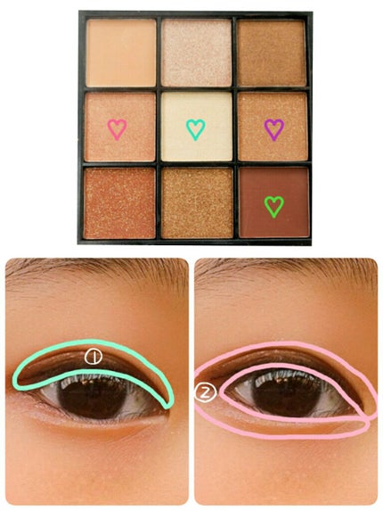 UR GLAM BLOOMING EYE COLOR PALETTE/U R GLAM/アイシャドウパレットを使ったクチコミ(3枚目)