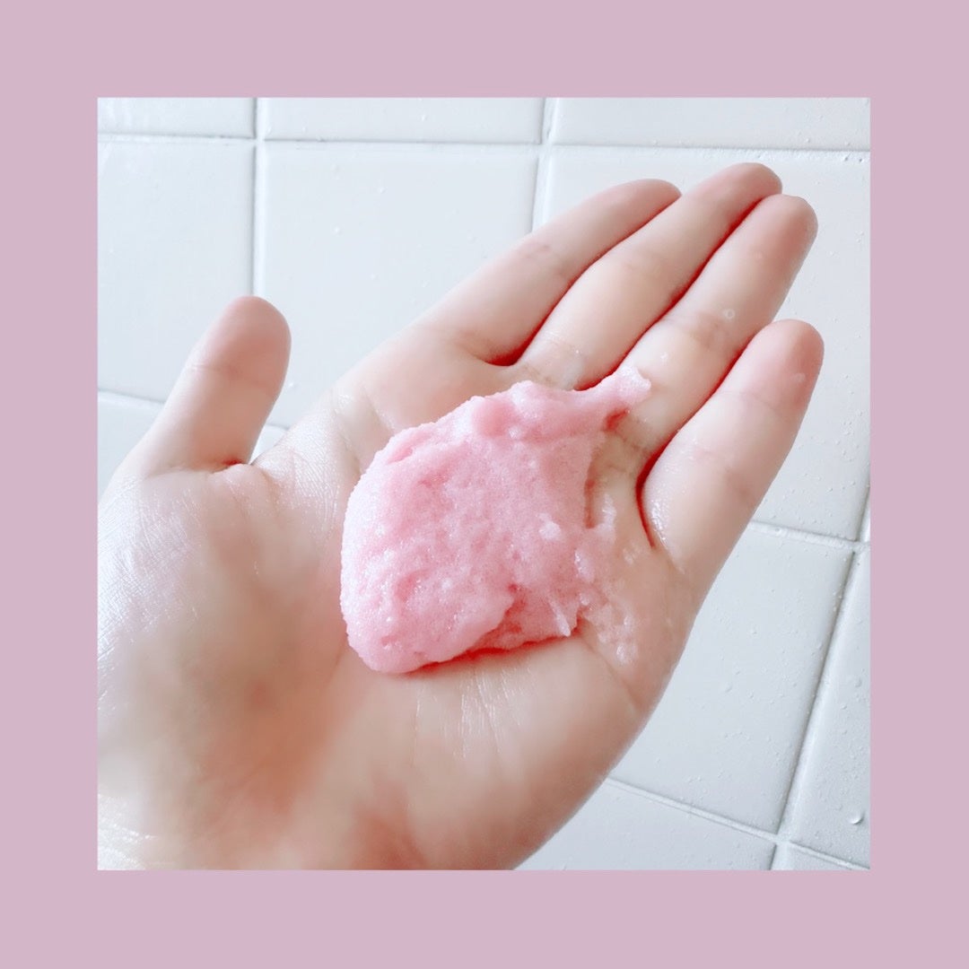 Q+Me スウィート ボム タラソ スクラブ/AGARISM/バスト・ヒップケアを使ったクチコミ(3枚目)