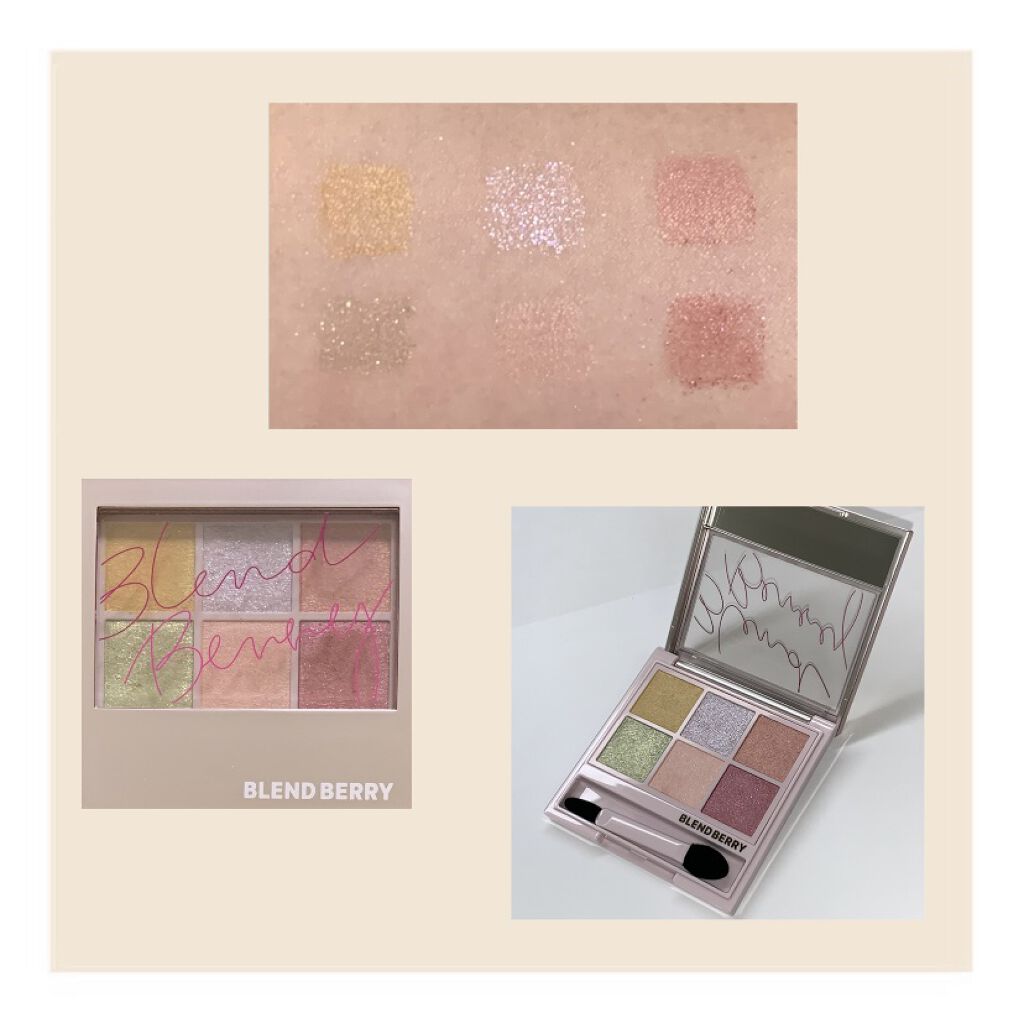 オーラクリエイション 105 ゴールデンキウイ&スウィートピンク(限定カラー)/BLEND BERRY/アイシャドウパレットを使ったクチコミ（2枚目）