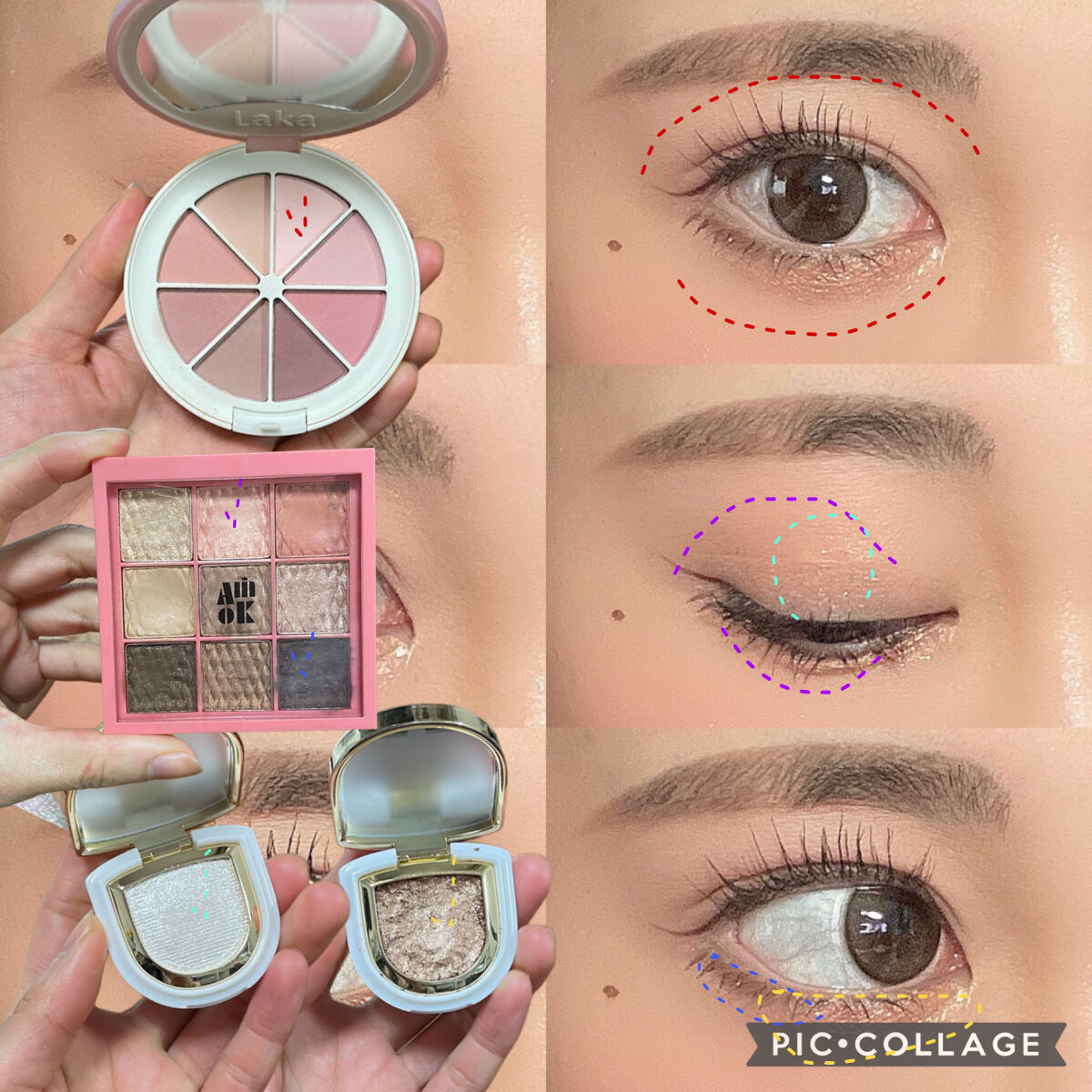 モチアイシャドウ/AMIOK/アイシャドウパレットを使ったクチコミ（3枚目）