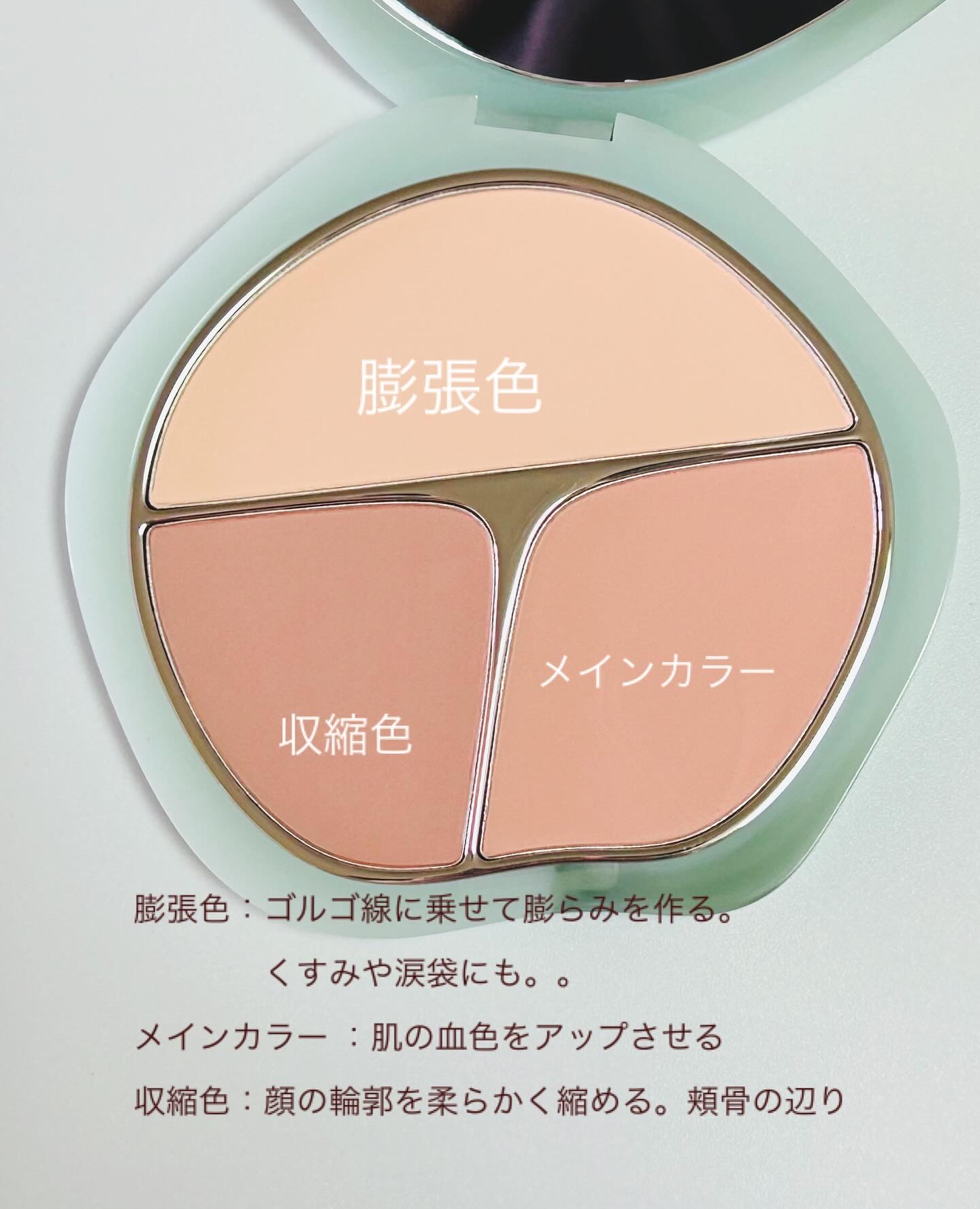 TIMAGE  3色チークパレット 03 オレンジ系/TIMAGE/パウダーチークを使ったクチコミ（3枚目）