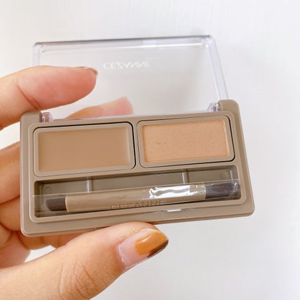 アイブロウワックス&パウダー W1 ライトブラウン/CEZANNE/アイブロウを使ったクチコミ(2枚目)