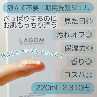 ラゴム ジェルトゥウォーター クレンザー(朝用洗顔)/LAGOM /洗顔フォームを使ったクチコミ（2枚目）