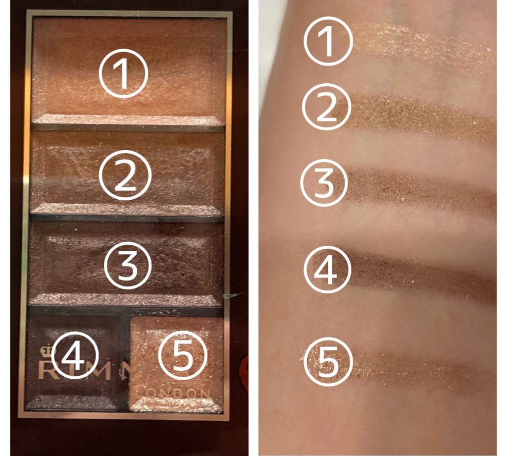 ショコラスウィート アイズ/リンメル ロンドン/アイシャドウパレットを使ったクチコミ（2枚目）