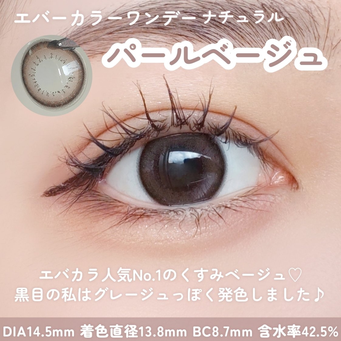 エバーカラーワンデー ナチュラル/エバーカラー/ワンデー（１DAY）カラコンを使ったクチコミ（3枚目）