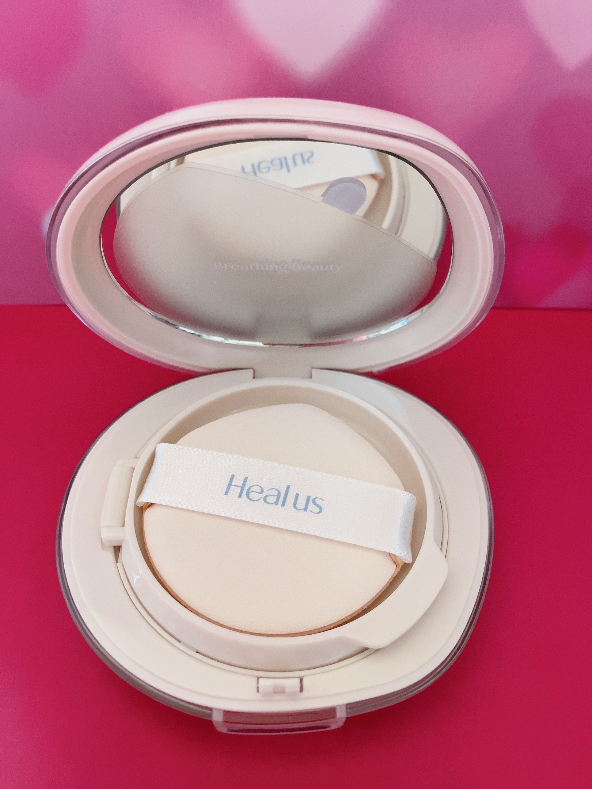 ブリージンググロークッション/Healus/クッションファンデーションを使ったクチコミ（2枚目）