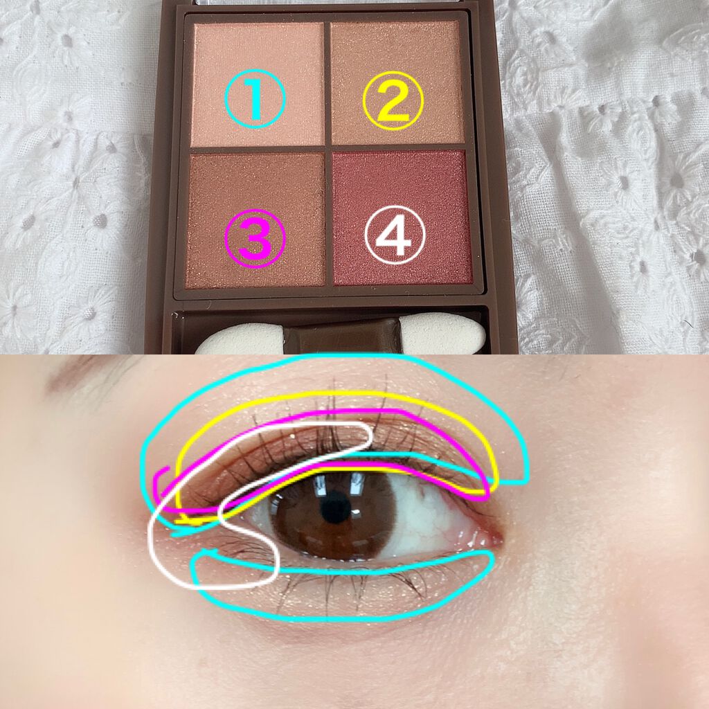 ニュアンスオンアイシャドウ/CEZANNE/アイシャドウパレットを使ったクチコミ(3枚目)
