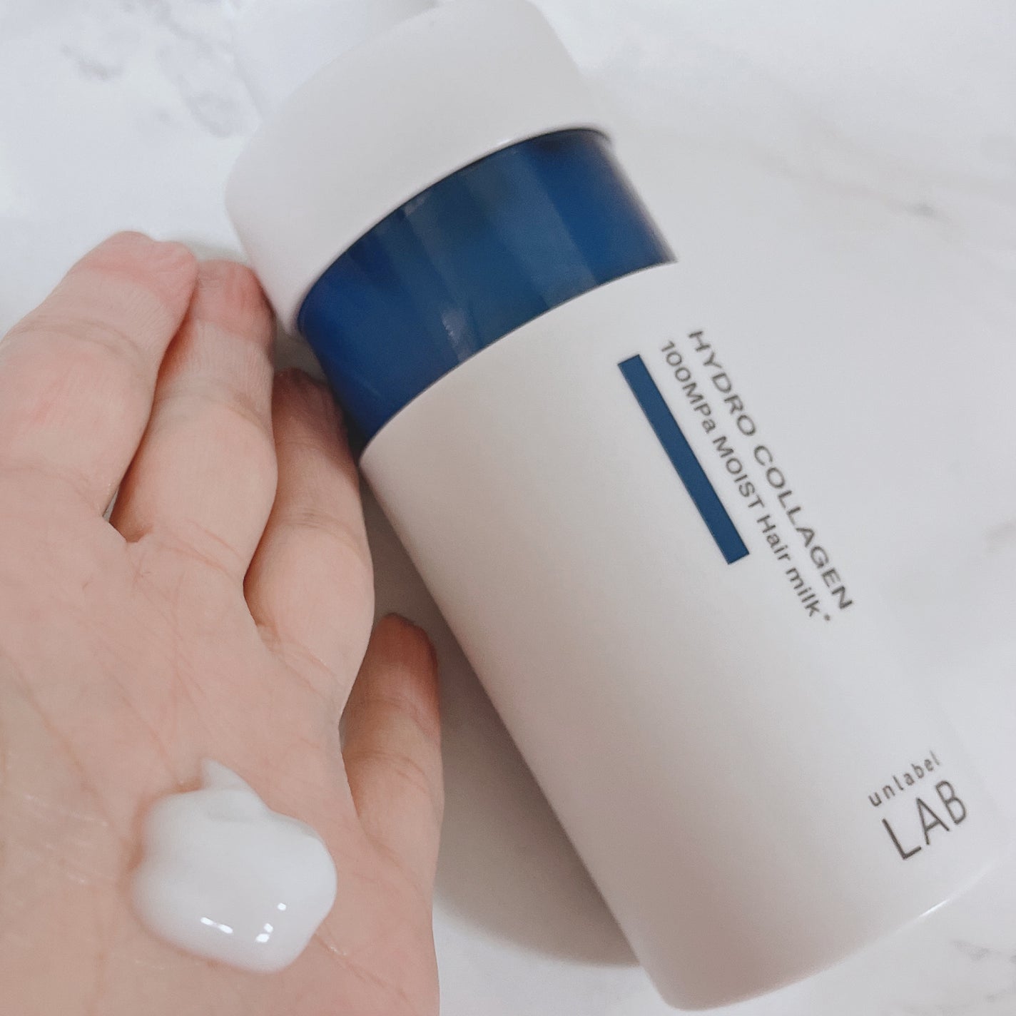 超高圧*¹浸透型ハイドロコラーゲン*⁸配合 集中美容液ヘアミルク/unlabel/ヘアミルクを使ったクチコミ(2枚目)