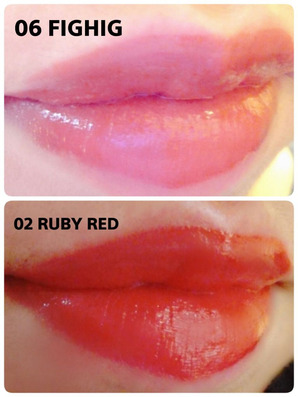 ジューシーラスティングティント 02 ルビーレッド(RUBY RED)/rom&nd/リップティントを使ったクチコミ（2枚目）