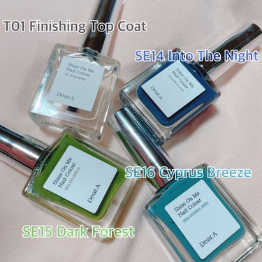 シャインオンミーネイルカラー T01. Finishing Top Coat/Dear.A/マニキュアを使ったクチコミ（2枚目）