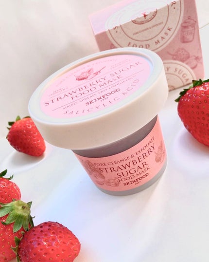 ストロベリーシュガー フードマスク/SKINFOOD/洗い流すパック・マスクを使ったクチコミ(4枚目)